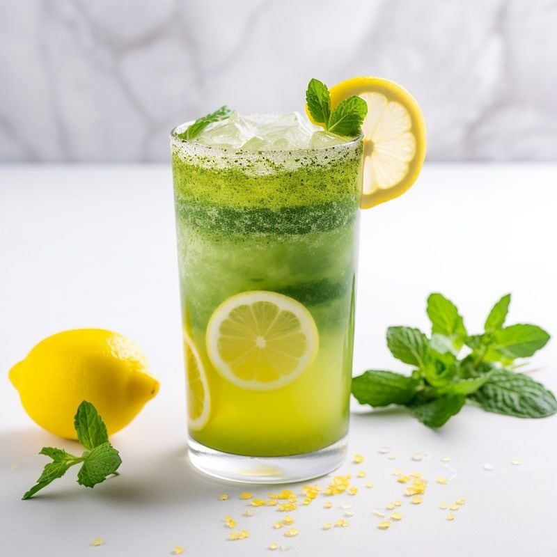 Dirty Iced Matcha Latte