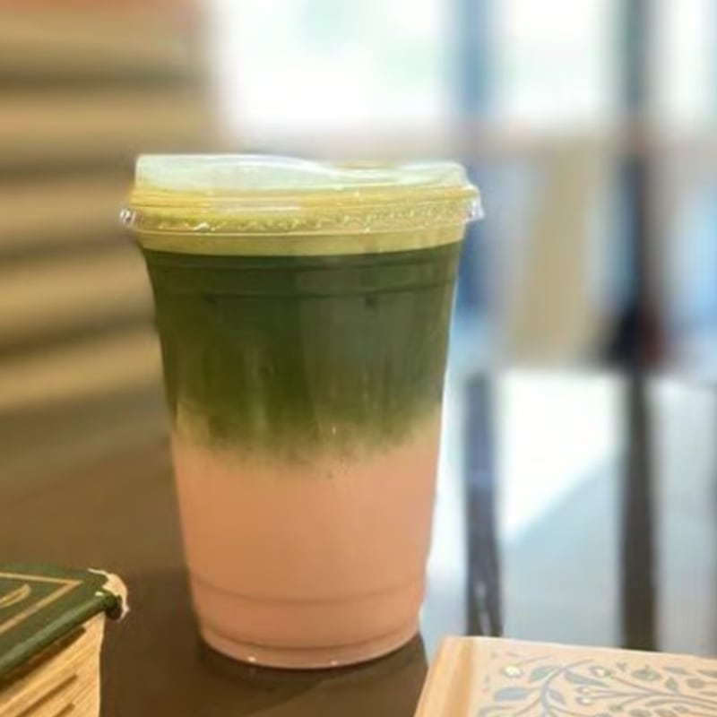 Iced Strawberry Milk Matcha Latte