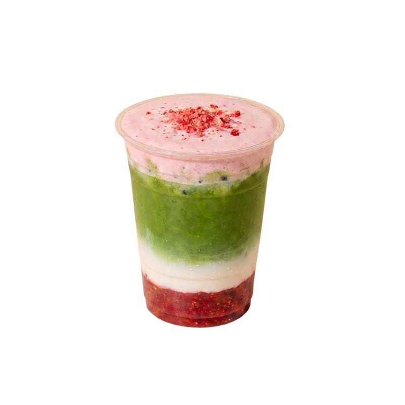 Strawberry Matcha Latte with Strawberry Cold Foam