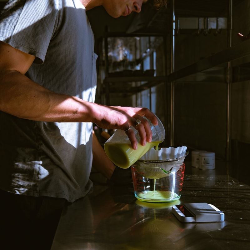 Almond + Orange Blossom Matcha Latte