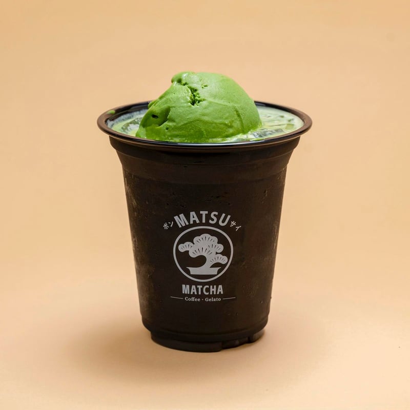 Gelato on Matcha Latte