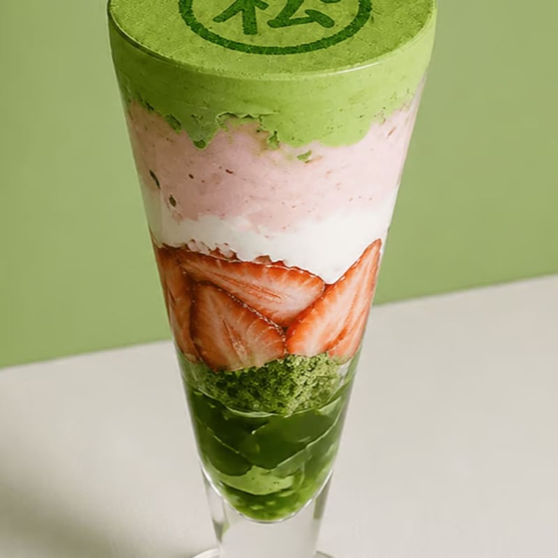 Matcha Strawberry Parfait