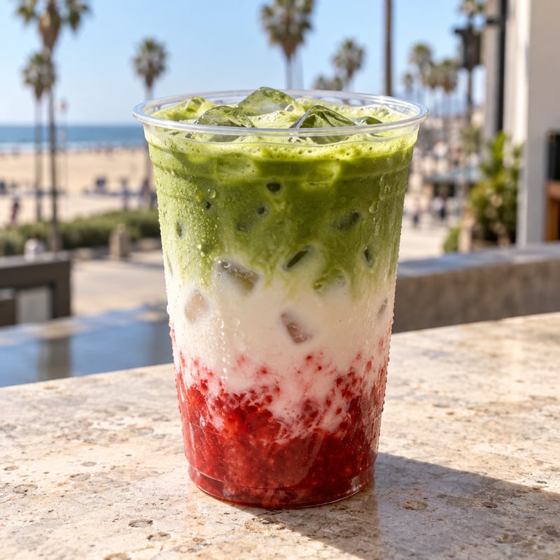 Strawberry Matcha Latte