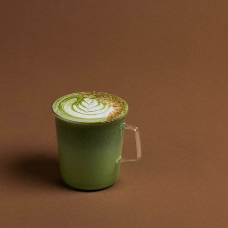 Hot Pumpkin Pie Matcha Latte